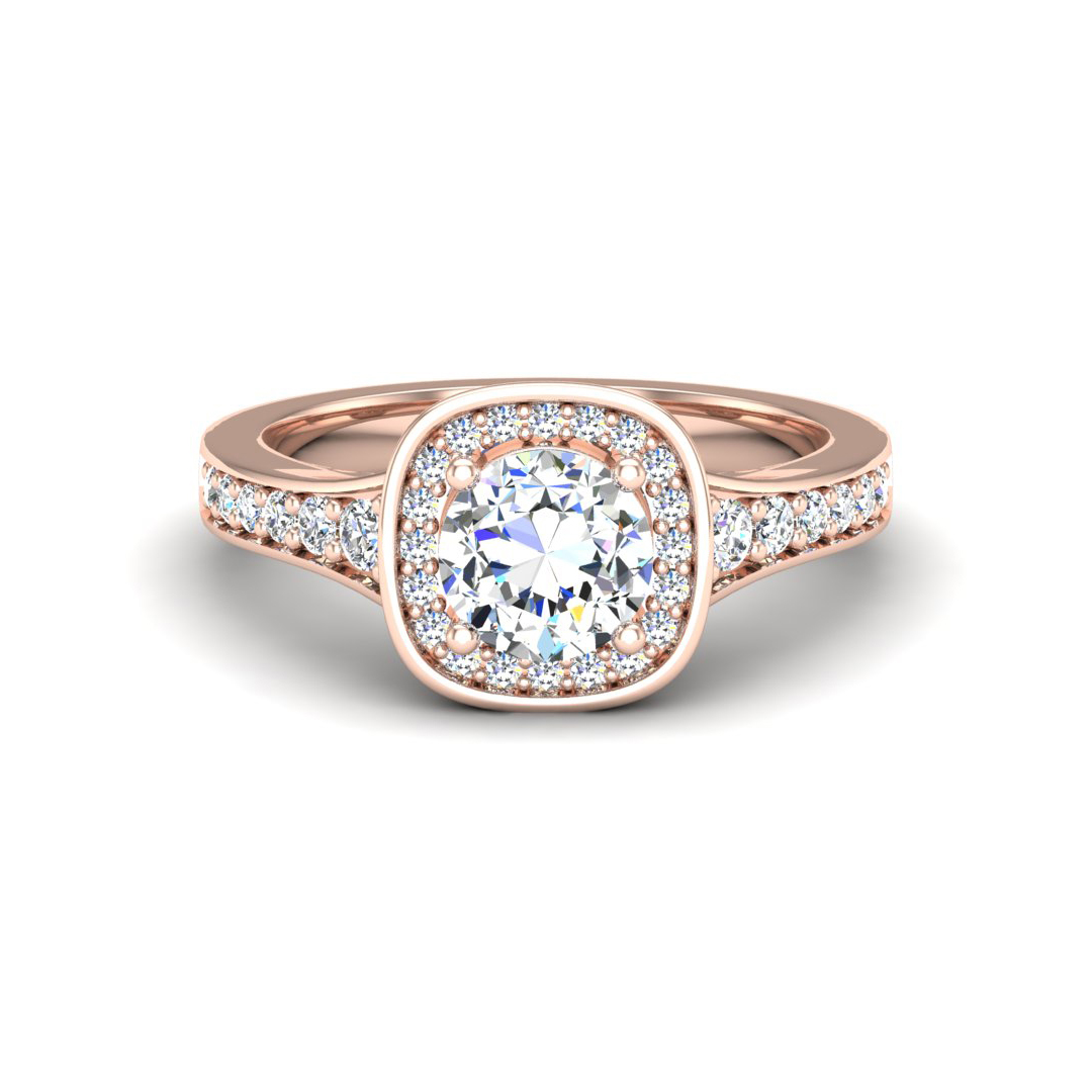 Amira Halo Engagement Ring